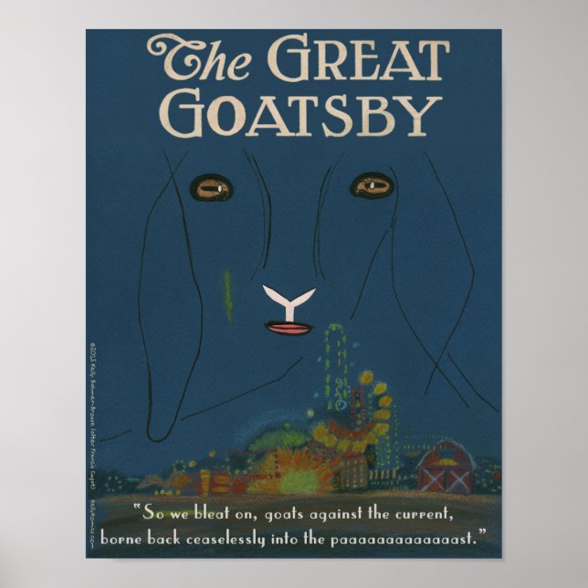 Affiche L'affiche de The Great Goatsby (11" x 14") (Devant)