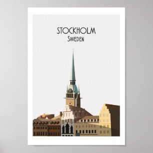 Affiche L'affiche de Vintage voyage de Stockholm a