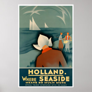 Affiche L'affiche de voyage Hollande Art La Haye Pays-Bas