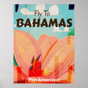 Affiche L'affiche de voyage vintage des Bahamas Classic