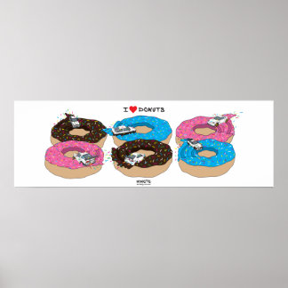Affiche L'affiche des collecteurs "I Love Donuts"