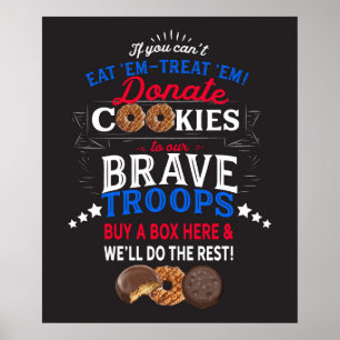 Affiche L'affiche des cookies fait un don aux troupes