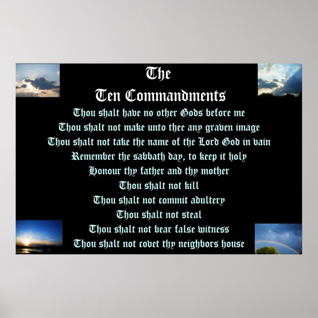 Affiche L'affiche des dix COMMANDEMENTS (Devant)