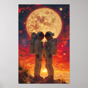 Affiche L'affiche des explorateurs de l'espace dans le dés