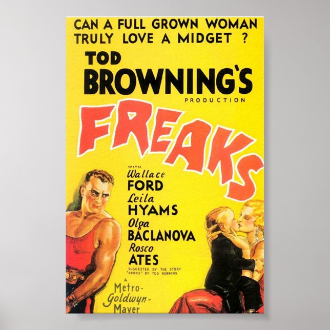 Affiche L'affiche du film "Freaks" de Tod Browning. (Devant)
