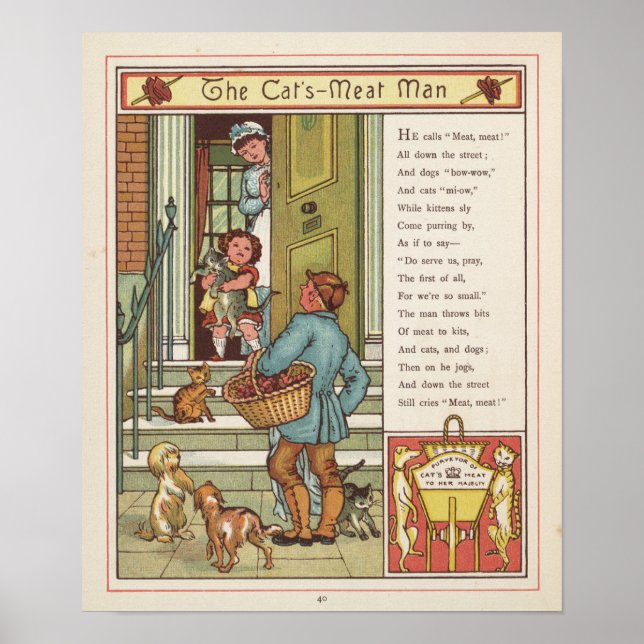 Affiche L'affiche du marchand de viande pour chats (Devant)