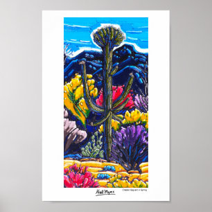 Affiche L'affiche du Saguaro au printemps
