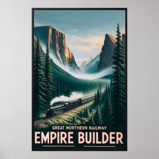 Affiche L'affiche du train Vintage Empire Builder (Devant)