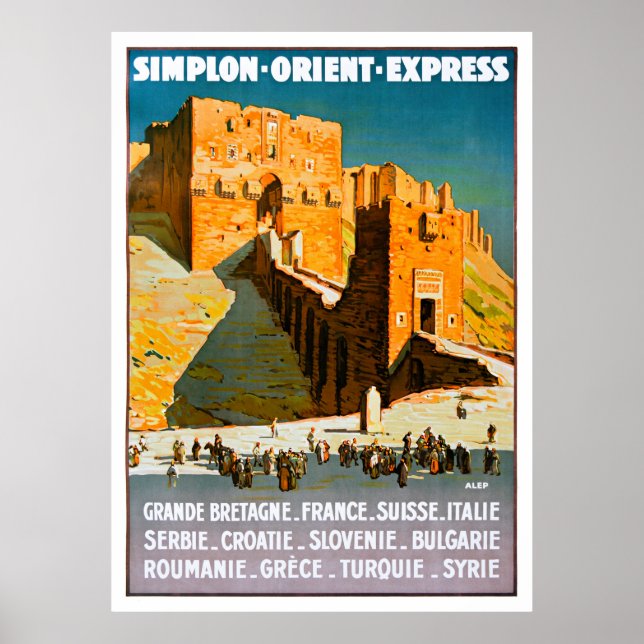 Affiche L'affiche du Vintage voyage syrien restaurée (Devant)