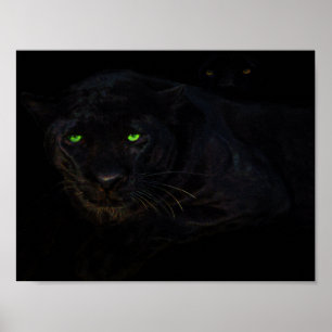 Affiche L'affiche en panthère noire