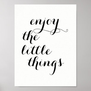 Affiche L'affiche inspirée "apprécient les petites choses