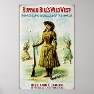 Affiche L'affiche occidentale sauvage Annie Oakley de