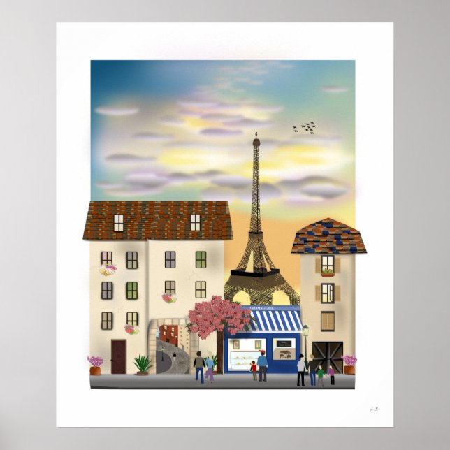 Affiche L'affiche Paris au Printemps (Devant)