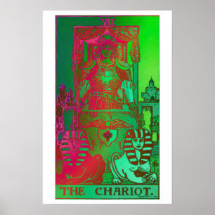 Affiche L'affiche psychédélique de carte de tarot de char