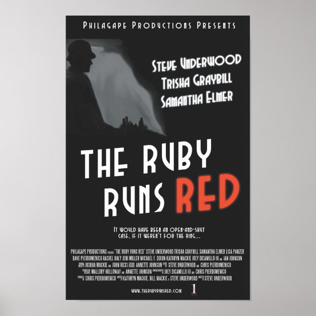 Affiche L'affiche rouge Ruby Runs - 11x17" (Devant)