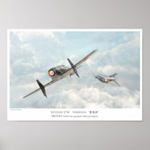 Affiche L'affiche SHINDEN d'art d'aviation a attaché un