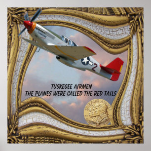 Affiche L'affiche Tuskegee Airmen-RED TAILS