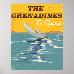 Affiche L'affiche vintage de voyage de grenadines