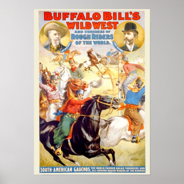 Affiche L'affiche Wild West de Buffalo Bill (Devant)