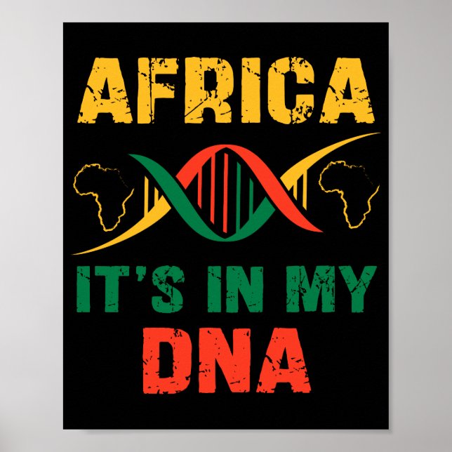 Affiche L'Afrique dans mon ADN Patrimoine africain, Black  (Devant)
