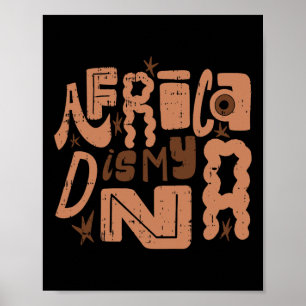 Affiche L'Afrique Est Mon Adn Black Histoire Mois Hommes F