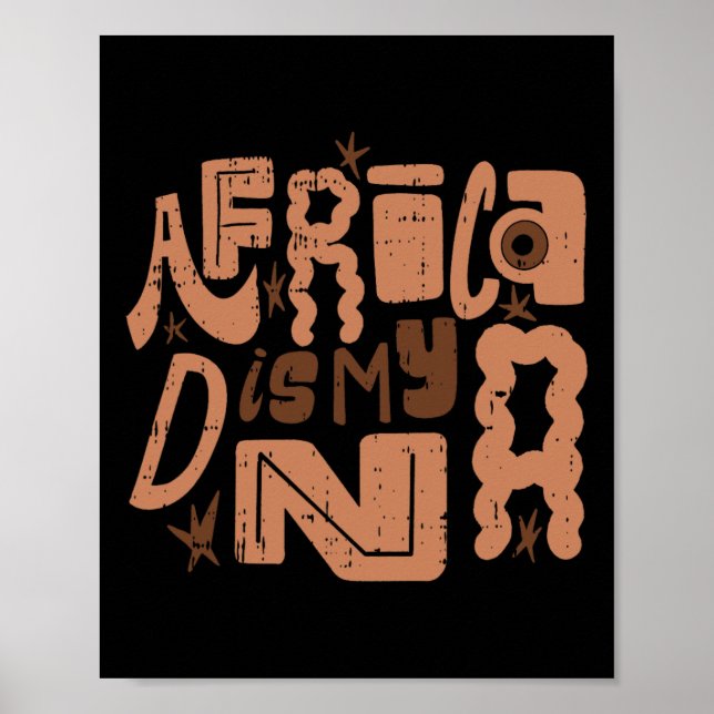 Affiche L'Afrique Est Mon Adn Black Histoire Mois Hommes F (Devant)