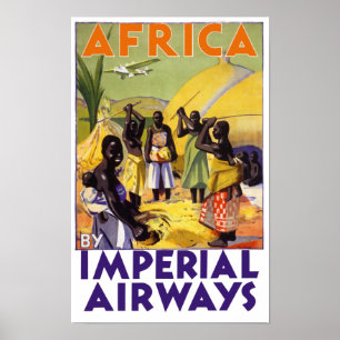 Affiche L'Afrique par Imperial Airways