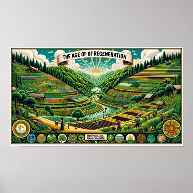 Affiche 'L'âge de la régénération' (2) Permaculture (Devant)
