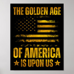 Affiche L'Âge D'Or De L'Amérique Est Drôle Pour Nous Trump