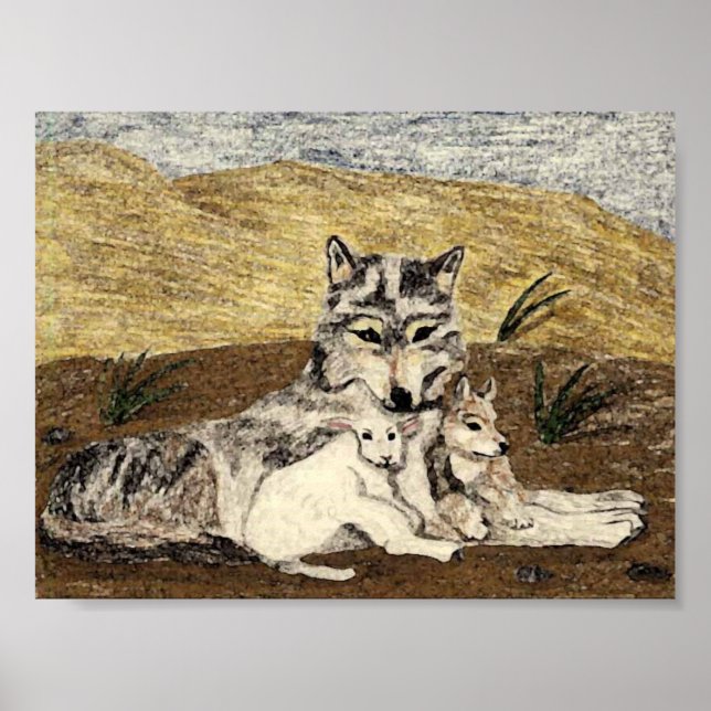 Affiche L'Agneau Va Allonger Avec Le Loup (Devant)