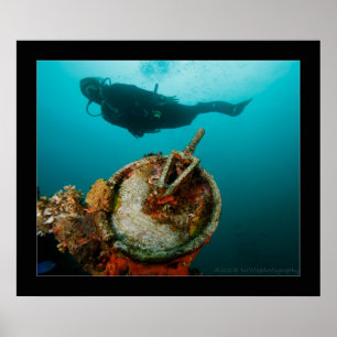 Affiche Lagon de Truk - Fujikawa Maru - Telegraph on Bow