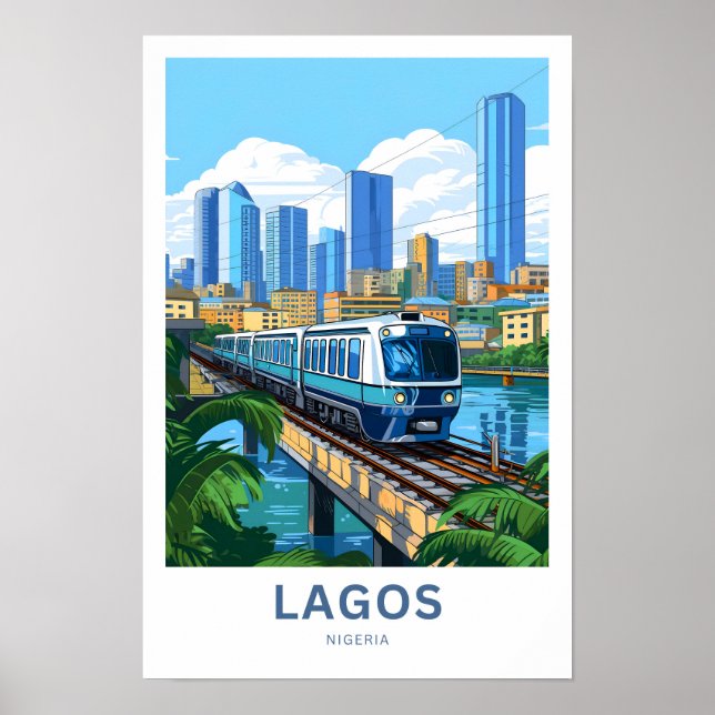 Affiche Lagos Nigeria - Imprimer (Devant)