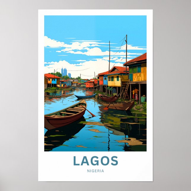 Affiche Lagos Nigeria - Imprimer (Devant)