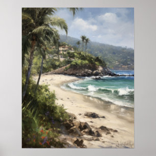 Affiche Laguna Beach Watercolor Art Imprimer l'affiche