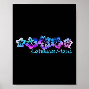 Affiche Lahaina Maui Fleur tropicale Plage de vacances à T