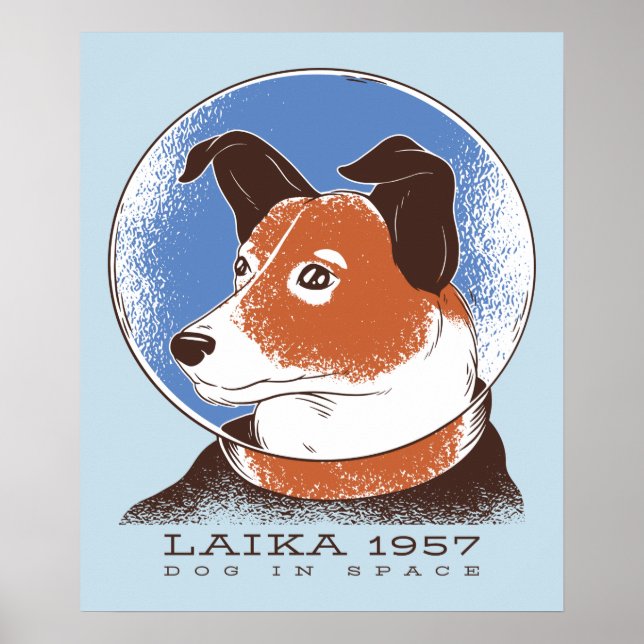 Affiche Laika Soviet Space Dog 1957 (Devant)
