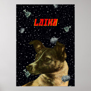 Affiche Laika — Sovietwave, Gagarine, art spatial