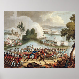 Affiche L'aile gauche de l'armée britannique en action au