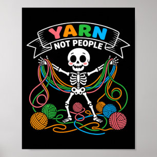 Affiche Laine à crochet pour femmes et non personnes squel