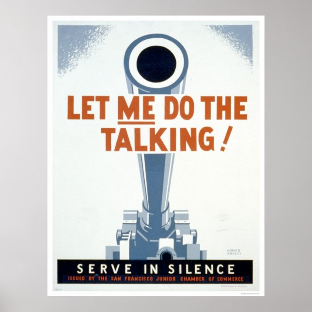 Affiche Laisse-moi faire le Talking ! Servir en silence -  (Devant)