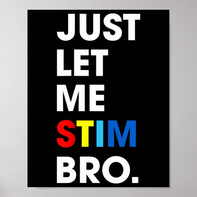 Affiche Laisse-Moi Stim Bro Sensibilisation sur l'autisme  (Devant)