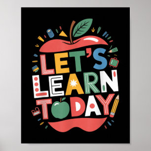 Affiche Laisser' ; s Apprendre aujourd'hui la motivatio