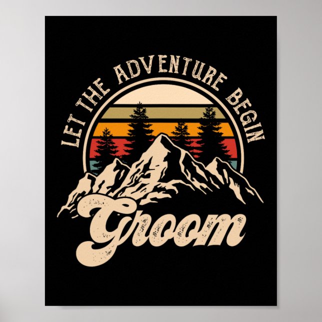 Affiche Laisser Aventure Commencer Groom Couples Matching  (Devant)