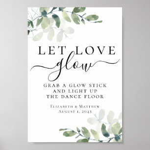 Affiche Laisser l'amour éucalyptus signe Mariage