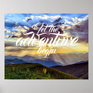 Affiche Laisser l'aventure commencer // Coucher de soleil