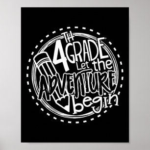 Affiche Laisser l'aventure de 4e année commencer le thé de