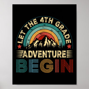 Affiche Laisser l'aventure de 4e année commencer le thé de