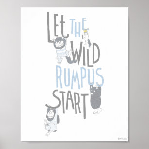 Affiche Laisser le Rumpus sauvage commencer - Bleu