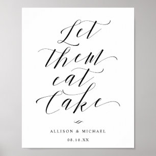 Affiche Laisser-Les Manger Cake Script Réception Panneau