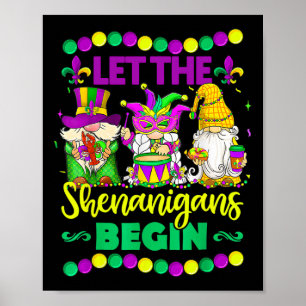 Affiche Laisser Les Shenanigans Commencer Gnomes Mardi Gra